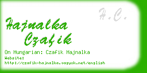 hajnalka czafik business card